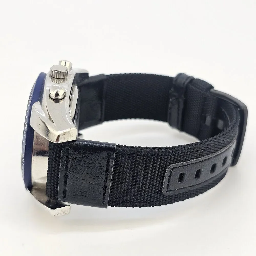 US POLO ASSN Analog Digital Men's Watch 45MM New Black Canvas Bands New Battery‎